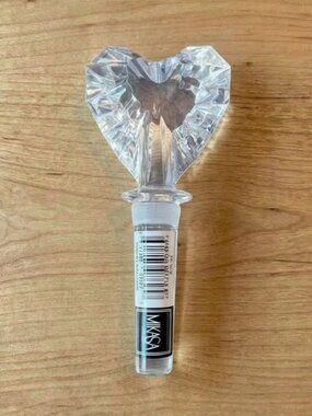 Vintage Mikasa Crystal Heart Venus Wine Bottle Stopper New In Box